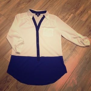 IZ Byer - Bicolor Blouse - Size M